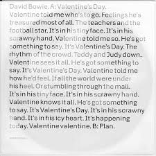 Valentine's Day – David Bowie